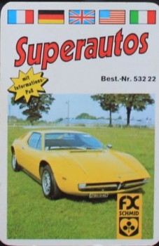 Schmid Spiele "Superautos" 1974 Cardgame (5921)